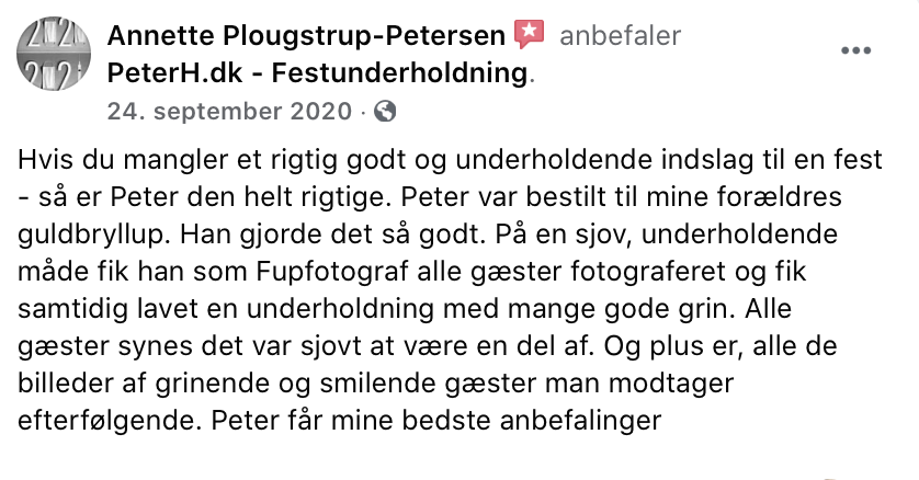 underholdning til guldbryllup